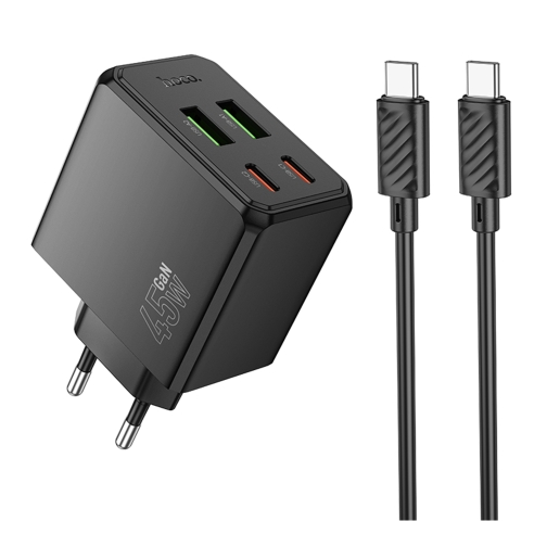 Купити Мережевий Зарядний Пристрій Hoco CS18A 2USB-C/2USB PD/QC 45W+Type-C to Type-C