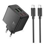 Купити Мережевий Зарядний Пристрій Hoco CS18A 2USB-C/2USB PD/QC 45W+Type-C to Type-C