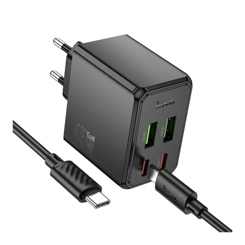 Купити Мережевий Зарядний Пристрій Hoco CS18A 2USB-C/2USB PD/QC 45W+Type-C to Type-C, 3