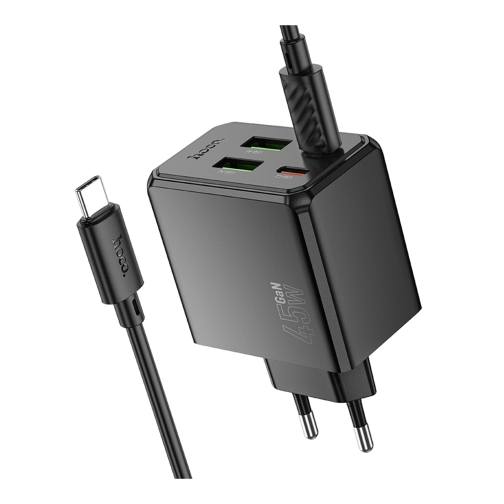 Купити Мережевий Зарядний Пристрій Hoco CS18A 2USB-C/2USB PD/QC 45W+Type-C to Type-C, 4