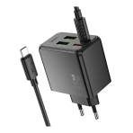 Купити Мережевий Зарядний Пристрій Hoco CS18A 2USB-C/2USB PD/QC 45W+Type-C to Type-C, 4
