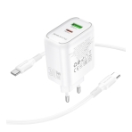Купити Мережевий Зарядний Пристрій Borofone BA89A 1USB-C/1USB PD/QC 30W+Type-C to Type-C, 6