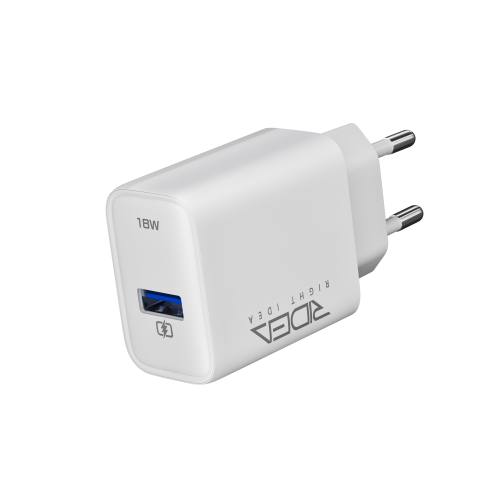 Купити Мережевий Зарядний Пристрій Ridea RW-18123 Rapid 1USB QC 18W+Micro, 5