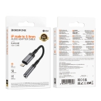 Купити Перехідник Borofone BV24 iP to AUX 3.5mm (female) 15cm, 2