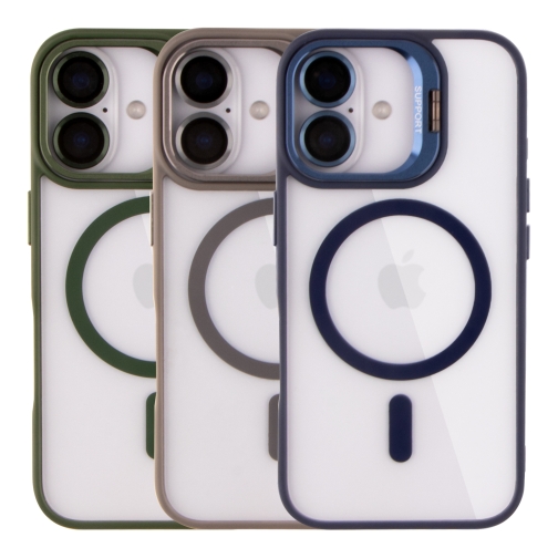 Купити Чохол TPU+PC+Metal Stand Case with MagSafe and Camera Lenses для iPhone 16