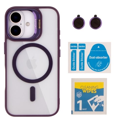 Купити Чохол TPU+PC+Metal Stand Case with MagSafe and Camera Lenses для iPhone 16, 6