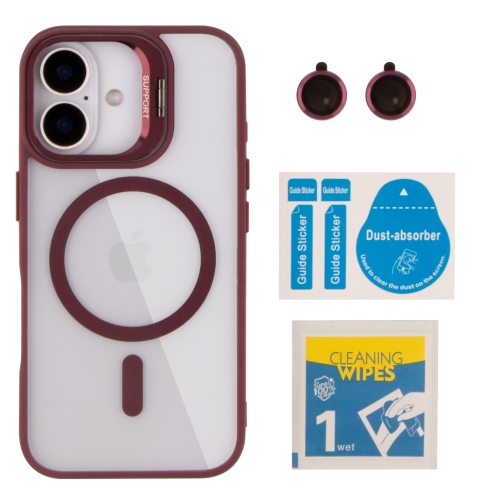 Купити Чохол TPU+PC+Metal Stand Case with MagSafe and Camera Lenses для iPhone 16, 11