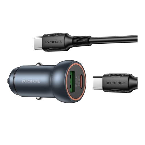 Купити Автомобільний Зарядний Пристрій Borofone BZ32A 1USB/1USB-C QC/PD30W+Type-C to Type-C, 4