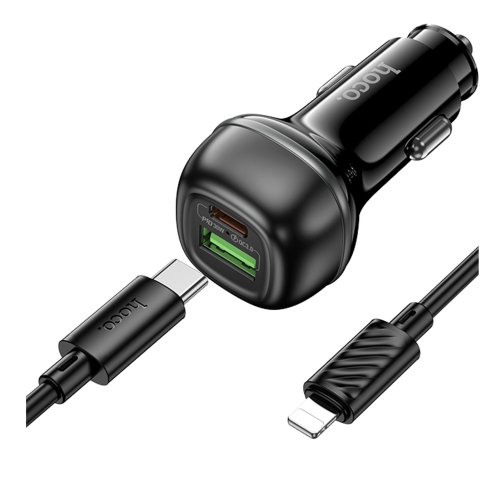 Купить Авто Зарядное Устройство Hoco Z58A 1USB/1USB-C QC/PD48W+Type-C to Lightning, 4