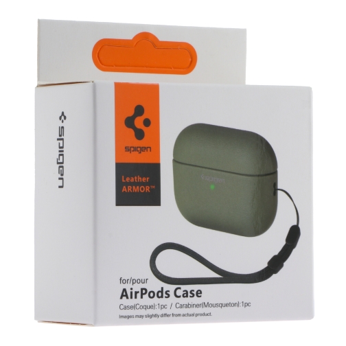 Купити Футляр TPU Spigen Leather Armor для Airpods 1/2, 6
