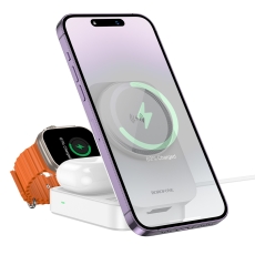Купити Бездротовий Зарядний Пристрій Borofone BQ38 3-in-1 For iWatch