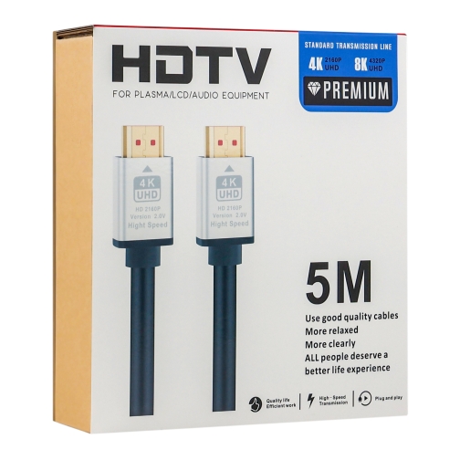 Купити Кабель HDMI- HDMI 2.0V 5m 4K Premium, 2