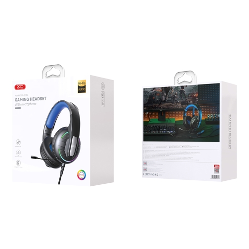 Купити Ігрові Навушники XO-GE-09 Static RGB Long Mic Headworn USB+3.5 (with adapter cable), 2
