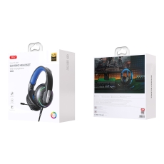 Купить Игровые Наушники XO-GE-09 Static RGB Long Mic Headworn USB+3.5 (with adapter cable)