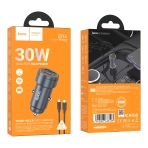 Купить Авто Зарядное Устройство Hoco Z57A 1USB/1USB-C PD30W/QC3.0+Type-C to Lightning, 2