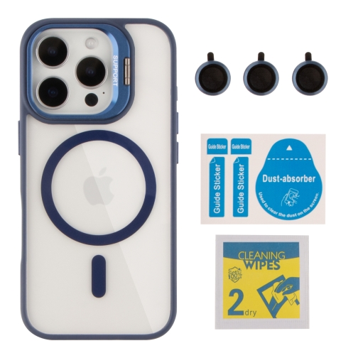 Купити Чохол TPU+PC+Metal Stand Case with MagSafe and Camera Lenses для iPhone 16 Pro Max, 5