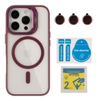 Купити Чохол TPU+PC+Metal Stand Case with MagSafe and Camera Lenses для iPhone 16 Pro Max, 11