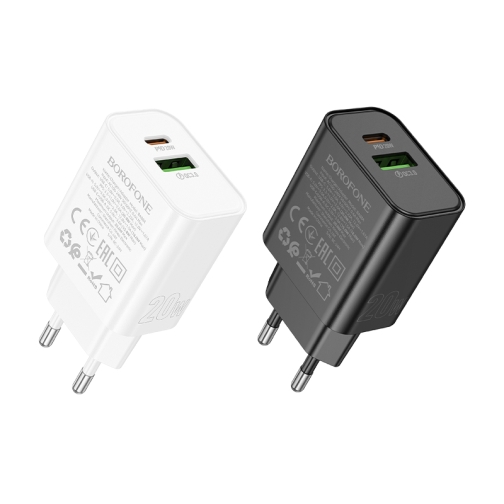 Купити Мережевий Зарядний Пристрій Borofone BA88A 1USB-C/1USB PD/QC 20W