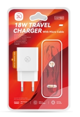 Купити Мережевий Зарядний Пристрій XO L127 1USB QC 18W+USB to Micro New Logo