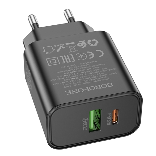 Купити Мережевий Зарядний Пристрій Borofone BA88A 1USB-C/1USB PD/QC 20W, 5
