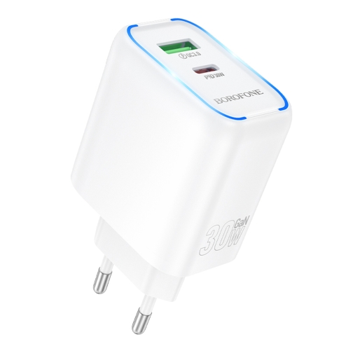 Купити Мережевий Зарядний Пристрій Borofone BA89A 1USB-C/1USB PD/QC 30W