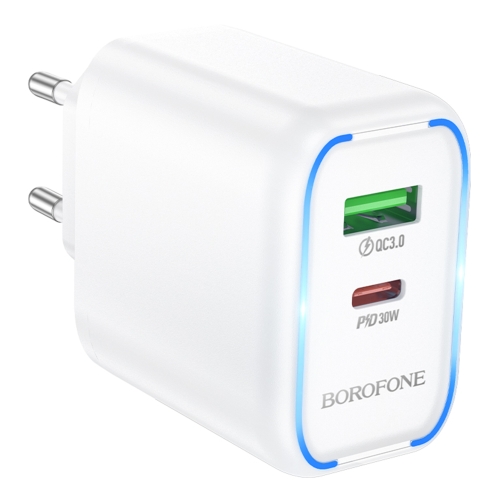 Купити Мережевий Зарядний Пристрій Borofone BA89A 1USB-C/1USB PD/QC 30W, 4