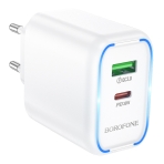 Купити Мережевий Зарядний Пристрій Borofone BA89A 1USB-C/1USB PD/QC 30W, 4