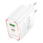 Купити Мережевий Зарядний Пристрій Borofone BA89A 1USB-C/1USB PD/QC 30W, 5