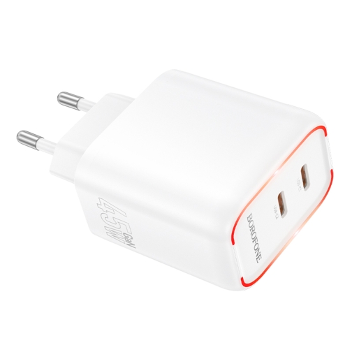 Купити Мережевий Зарядний Пристрій Borofone BA90A 2USB-C PD/QC45W, 3