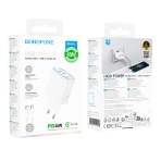 Купить Сетевое Зарядное Устройство Borofone BA90A 2USB-C PD/QC45W+Type-C to Type-C, 2