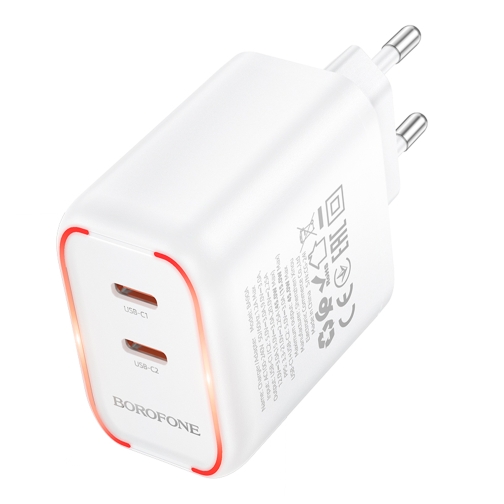 Купити Мережевий Зарядний Пристрій Borofone BA90A 2USB-C PD/QC45W, 5