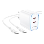 Купить Сетевое Зарядное Устройство Borofone BA90A 2USB-C PD/QC45W+Type-C to Type-C, 4