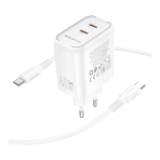 Купить Сетевое Зарядное Устройство Borofone BA90A 2USB-C PD/QC45W+Type-C to Type-C, 6