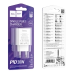 Купити Мережевий Зарядний Пристрій Hoco C143A 1USB-C PD/QC 20W, 2