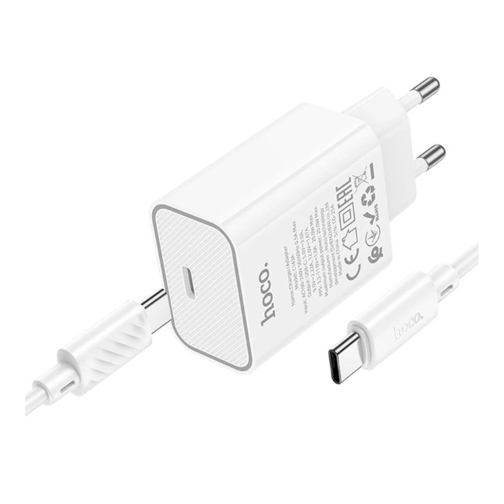 Купити Мережевий Зарядний Пристрій Hoco C143A 1USB-C PD/QC 20W+Type-C to Type-C, 3