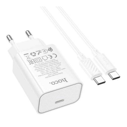 Купити Мережевий Зарядний Пристрій Hoco C143A 1USB-C PD/QC 20W+Type-C to Type-C, 4