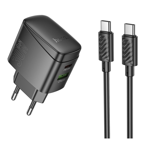 Купити Мережевий Зарядний Пристрій Hoco CS61A 1USB/1USB-C PD/QC 30W+Type-C to Type-C