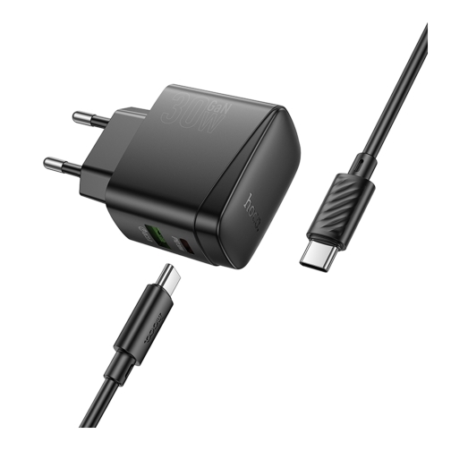 Купити Мережевий Зарядний Пристрій Hoco CS61A 1USB/1USB-C PD/QC 30W+Type-C to Type-C, 4