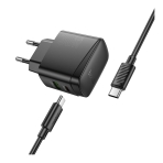 Купити Мережевий Зарядний Пристрій Hoco CS61A 1USB/1USB-C PD/QC 30W+Type-C to Type-C, 4