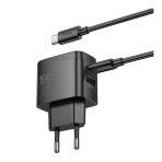 Купити Мережевий Зарядний Пристрій Hoco CS61A 1USB/1USB-C PD/QC 30W+Type-C to Type-C, 6