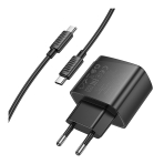 Купити Мережевий Зарядний Пристрій Hoco CS61A 1USB/1USB-C PD/QC 30W+Type-C to Type-C, 7