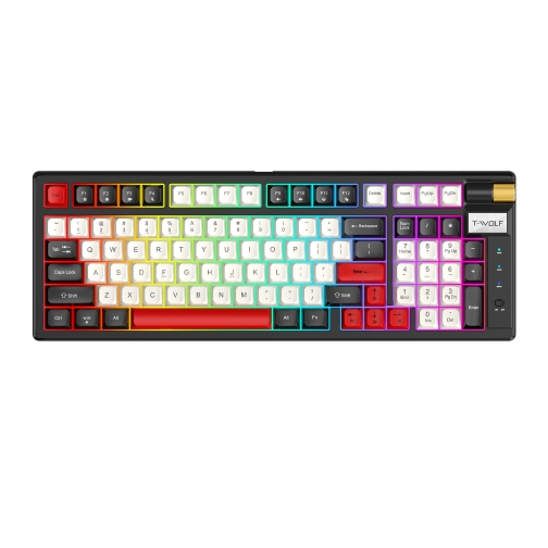 Купити Клавіатура TWolf T70 LED  Red Switch (TypeC+2.4ghz+BT), 2