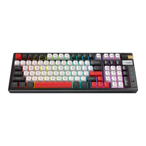 Купити Клавіатура TWolf T70 LED  Red Switch (TypeC+2.4ghz+BT), 7