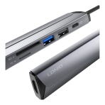 Купить USB Hub LDNIO DS-56H Type-C To PD3.0*1(100W)+HDMI*1(4K@30hz)+USB2.0*1+SD+TF, 6