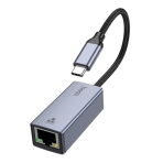 Купити Перехідник Hoco UA37 Type-C to Ethernet adapter (1000 Mbps/1Gbit), 4