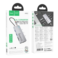 Купити Хаб USB Hoco HB52 Type-C 8-in-1 (HDTV+RJ45-100Mbps+SD/TF+PD+Type-C3.0+USB3.0*2)