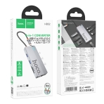 Купить USB Hub Hoco HB52 Type-C 8-in-1 (HDTV+RJ45-100Mbps+SD/TF+PD+Type-C3.0+USB3.0*2), 2