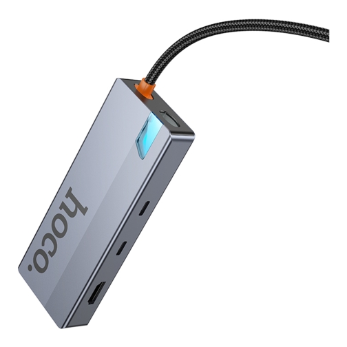 Купить USB Hub Hoco HB52 Type-C 8-in-1 (HDTV+RJ45-100Mbps+SD/TF+PD+Type-C3.0+USB3.0*2), 3