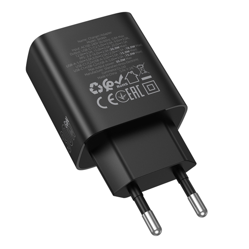 Купить Сетевое Зарядное Устройство Borofone BA98A 2USB-C/1USB PD/QC 30W Led Display, 4
