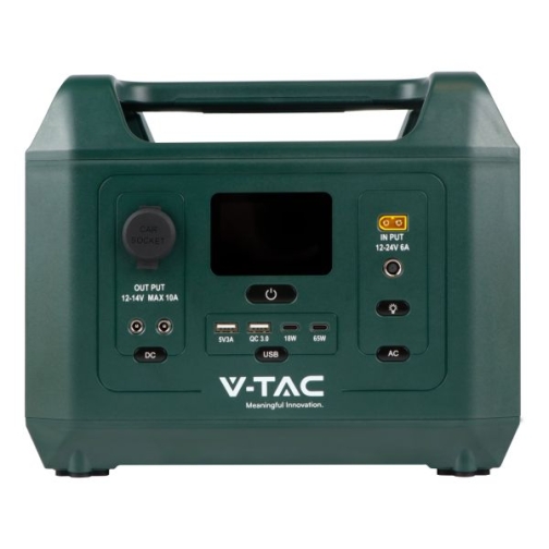 Купить Power Station V-TAC VT-606N, 600W(1kW peak), 576Wh, QC 18W, PD 65W, DC, LiFePO4 Витринный образец